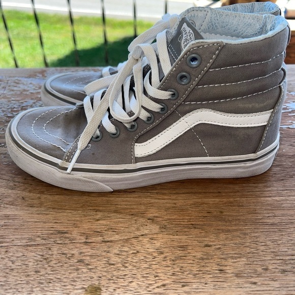 Vans Off The Wall Gray Hi Tops Men's Size 5 Women's 6.5 Skateboard Shoes Unisex - Picture 5 of 10